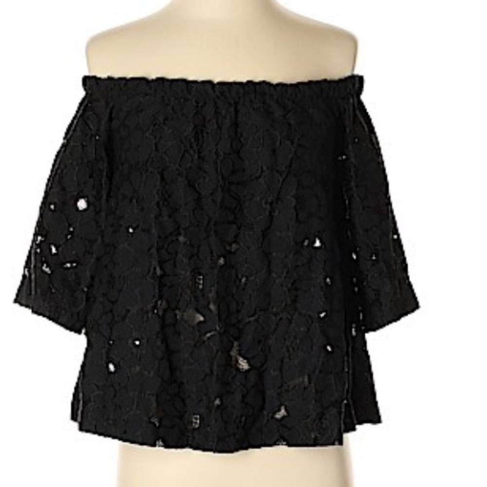 BB Dakota Off-the-Shoulder Lace Top
